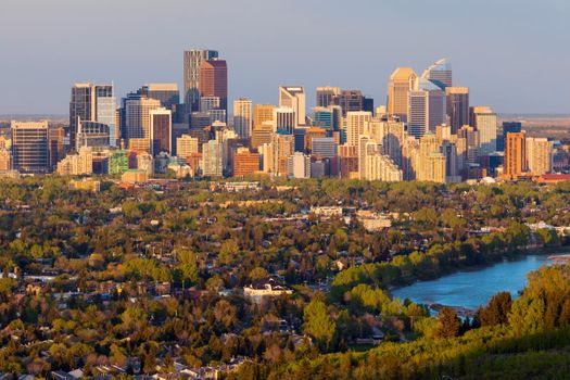 Calgary - panorama of city. Calgary, Alberta, Canada.