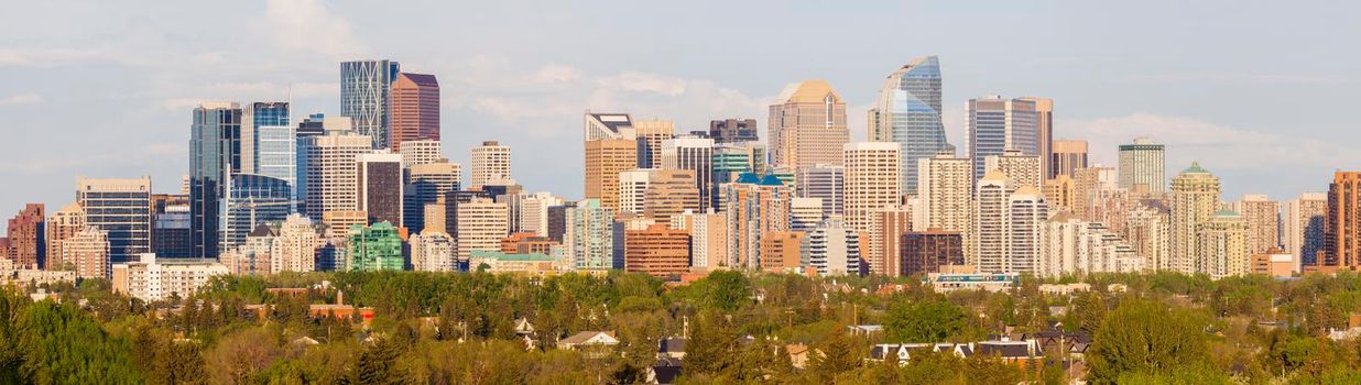Calgary - panorama of city. Calgary, Alberta, Canada.