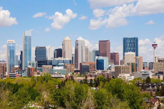 Calgary - panorama of city. Calgary, Alberta, Canada.