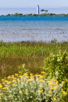 Nottawasaga Island Lighthouse by Lake Huron. Ontario, Canada.