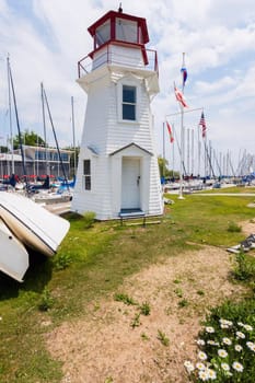 Oakville Lighthouse by Lake Ontario. Ontario, Canada.