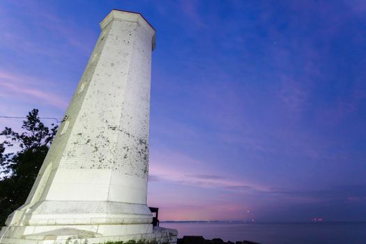 Presqu'ile Point Lighthouse by Lake Ontario. Ontario, Canada.