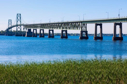 The Ogdensburg Prescott International Bridge. Prescott, Ontario, Canada.