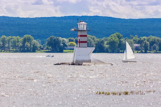 Pointe aux Anglais Lighthouse. Quebec, Canada.