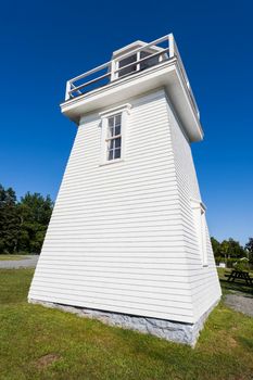 Walton Harbour Lighthouse in the Bay of Fundy. Nova Scotia, Canada.