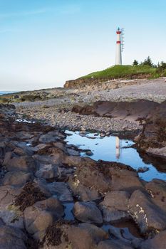 Black Rock Lighthouse in the Bay of Fundy. Nova Scotia, Canada.