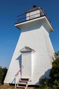 Abbott Harbour Lighthouse in Nova Scotia. Nova Scotia, Canada.