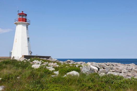 Western Head Lighthouse in Nova Scotia. Nova Scotia, Canada.