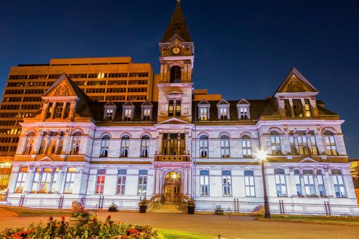 Halifax City Hall at evening. Halifax, Nova Scotia, Canada.