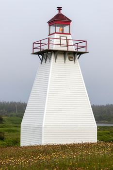 French Point Lighthouse in Nova Scotia. Nova Scotia, Canada.