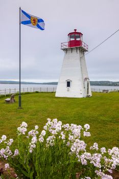 Jerome Point Lighthouse in Nova Scotia. Nova Scotia, Canada.