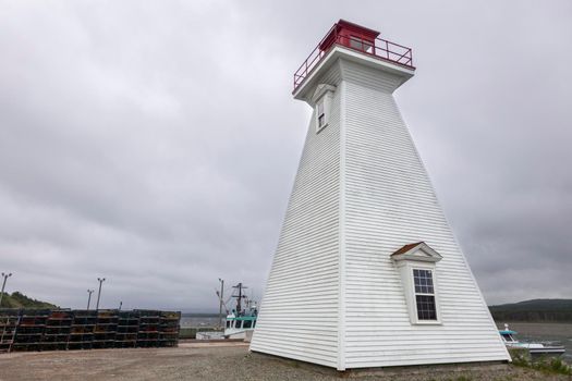 Mabou Harbour Lighthouse in Nova Scotia. Nova Scotia, Canada.