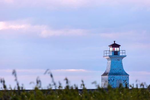 Cape Tormentine Lighthouse in New Brunswick. New Brunswick, Canada.