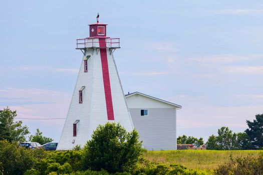 Murray Harbour Range Rear Lighthouse on Prince Edward Island. Prince Edward Island, Canada.