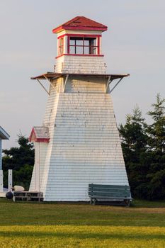 Fish Island Lighthouse on Prince Edward Island. Prince Edward Island, Canada.