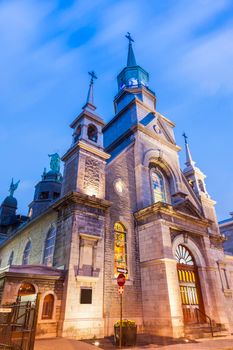 Notre-Dame-de-Bon-Secours Chapel in Montreal. Montreal, Quebed, Canada.