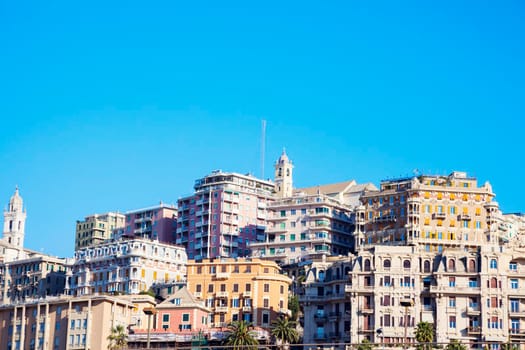 Genoa panorama in the morning. Genoa, Liguria, Italy.