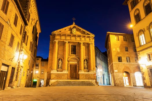 Old town in Siena at night. Siena, Tuscany, Italy.