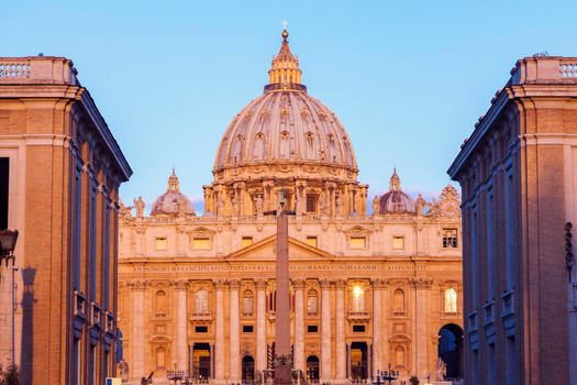 St. Peter's Basilica in Rome. Rome, Lazio, Italy.