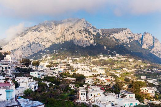 Panorama of Capri Island. Capri, Campania, Italy.