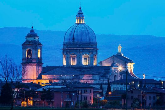 Basilica of Saint Mary of the Angels in Assisi. Assisi, Umbria, Italy.