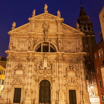St. Moses Church in Venice. Venice, Veneto, Italy. 