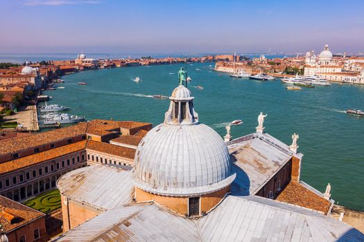 Dome of San Giorgio Maggiore Church. Venice, Veneto, Italy.