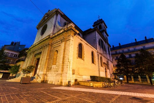 Saint Louis Church in Grenoble. Grenoble, Auvergne-Rhone-Alpes, France.