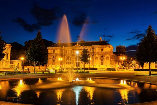 Old library on Place de Verdun in Grenoble. Grenoble, Auvergne-Rhone-Alpes, France.