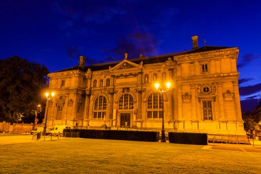 Old library on Place de Verdun in Grenoble. Grenoble, Auvergne-Rhone-Alpes, France