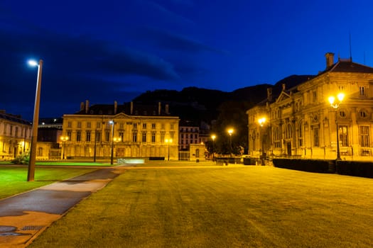 Place de Verdun in Grenoble. Grenoble, Auvergne-Rhone-Alpes, France.