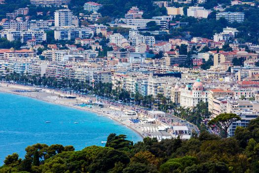 Nice panorama seen from Mt Boron. Nice, French Riviera, France.
