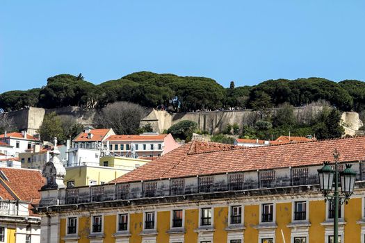 Beautiful Nossa Senhora do Monte viewpoint in Lisbon in March