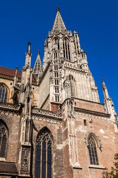 Monumental Ulm Minster. Ulm, Baden-Wurttemberg, Germany.