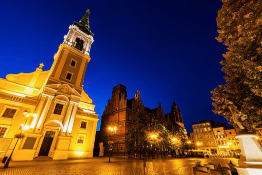 Holy Spirit Church on Old Market Square in Torun. Torun, Kuyavian-Pomeranian, Poland