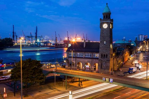 Hamburg St. Pauli architecture - St. Pauli Landing Stages. Hamburg, Germany.