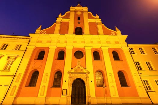 Church in the center of Kalisz. Kalisz, Greater Poland, Poland.