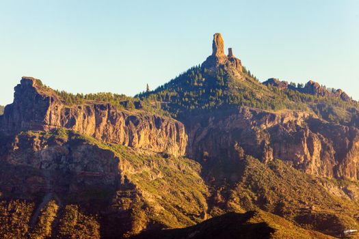 Roque Nublo at sunset. Gran Canaria, Canary Islands, Spain.