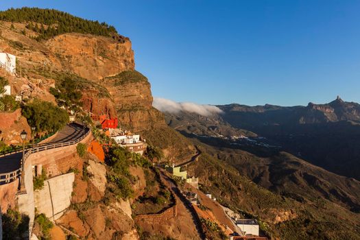 Gran Canaria panorama seen from Artenara. Artenara, Gran Canaria, Canary Islands, Spain.