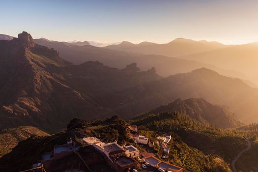 Gran Canaria panorama seen from Artenara. Artenara, Gran Canaria, Canary Islands, Spain.