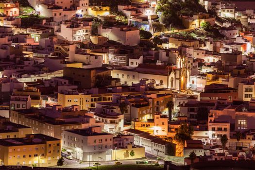 Panorama of Cardones at sunrise. Cardones, Gran Canaria, Canary Islands, Spain.