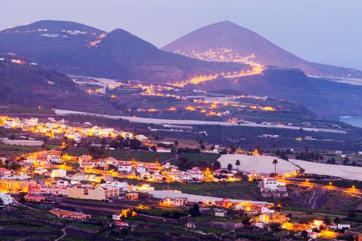 Gran Canaria panorama at sunrise. Arucas, Gran Canaria, Canary Islands, Spain.