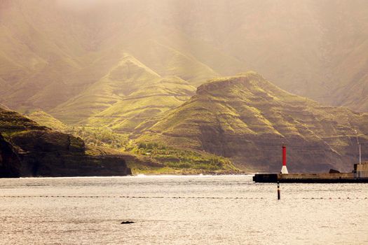 Landscape of P, Puerto de las Nieves. Gran Canaria, Canary Islands, Spain