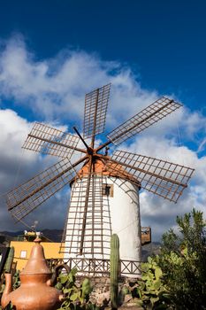Windmill on Gran Canaria. Morgan, Gran Canaria, Canary Islands, Spain.
