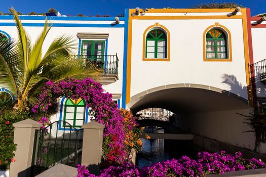 Colorful Town of Puerto De Mogan. Gran Canaria, Canary Islands, Spain. 
