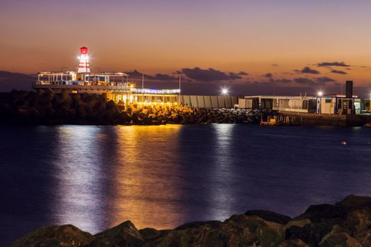Lighthouse in Puerto De Mogan. Gran Canaria, Canary Islands, Spain.