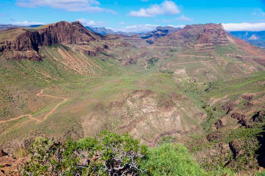 Gran Canaria - panorama of interior. Gran Canaria, Canary Islands, Spain. 