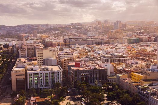Panorama of Las Palmas de Gran Canaria. Las Palmas, Gran Canaria, Spain.