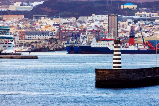 Lighthouse in Las Palmas. Gran Canaria, Canary Islands, Spain