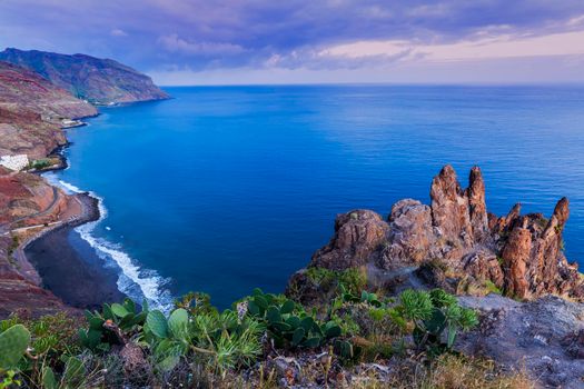 Tenerife panorama at dusk. Tenerife, Canary Islands, Spain.